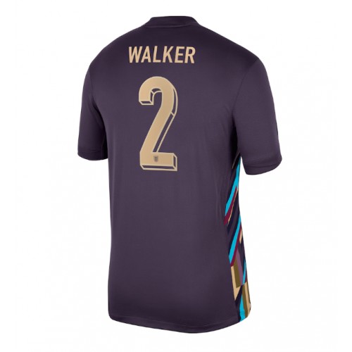 Fotballdrakt Herre England Kyle Walker #2 Bortedrakt EM 2024 Kortermet